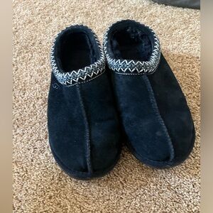 UGG Women’s Tasman Tazz Slip On Fur Lined Black Slippers Size 8